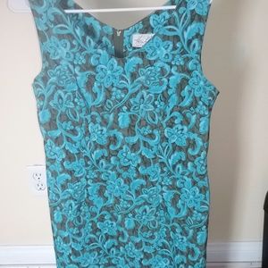 Brown/Turquoise Dress by Kathi Lee